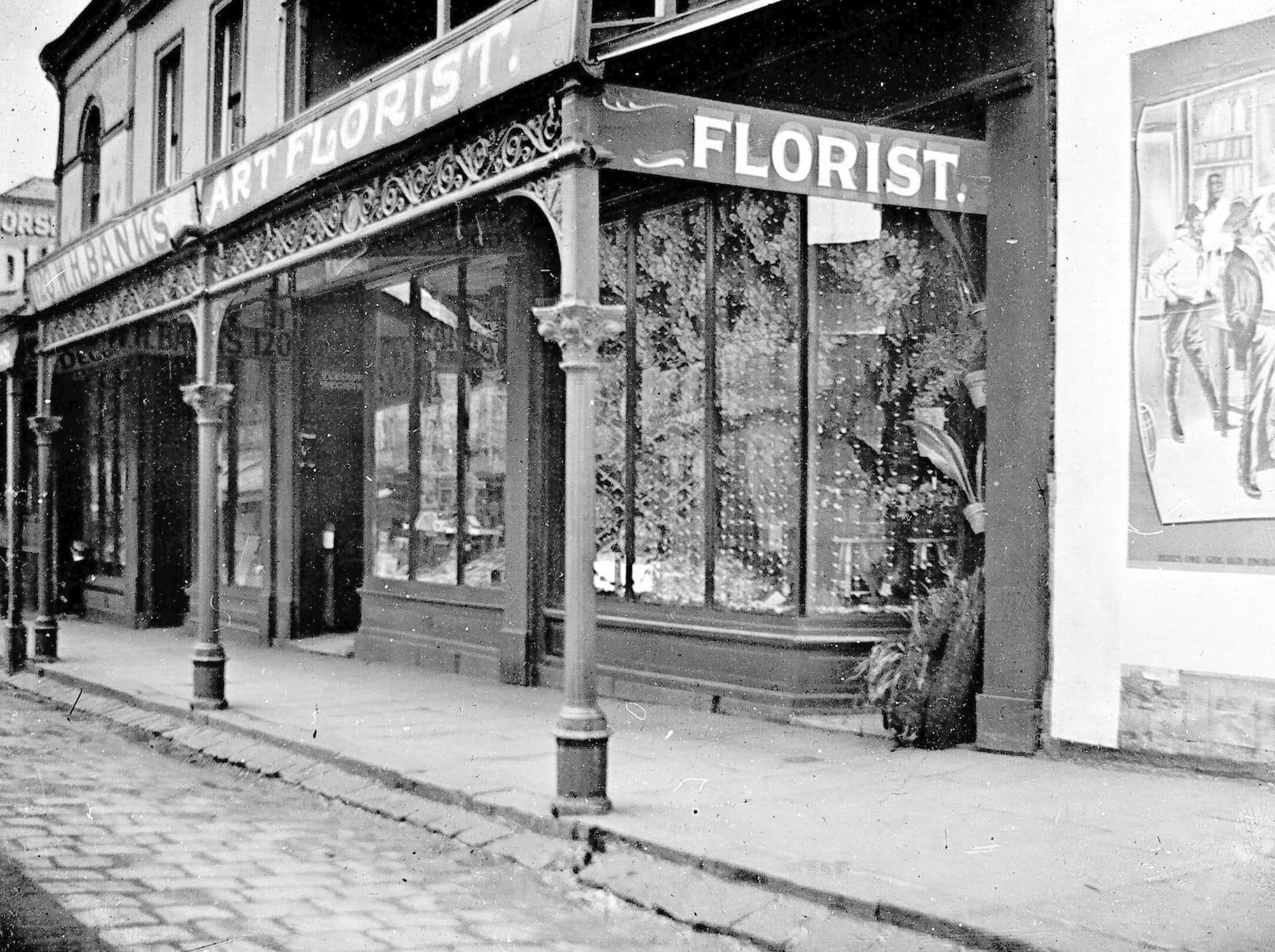 W.H. Banks Art Florist shopfront, Fitzroy, circa 1915