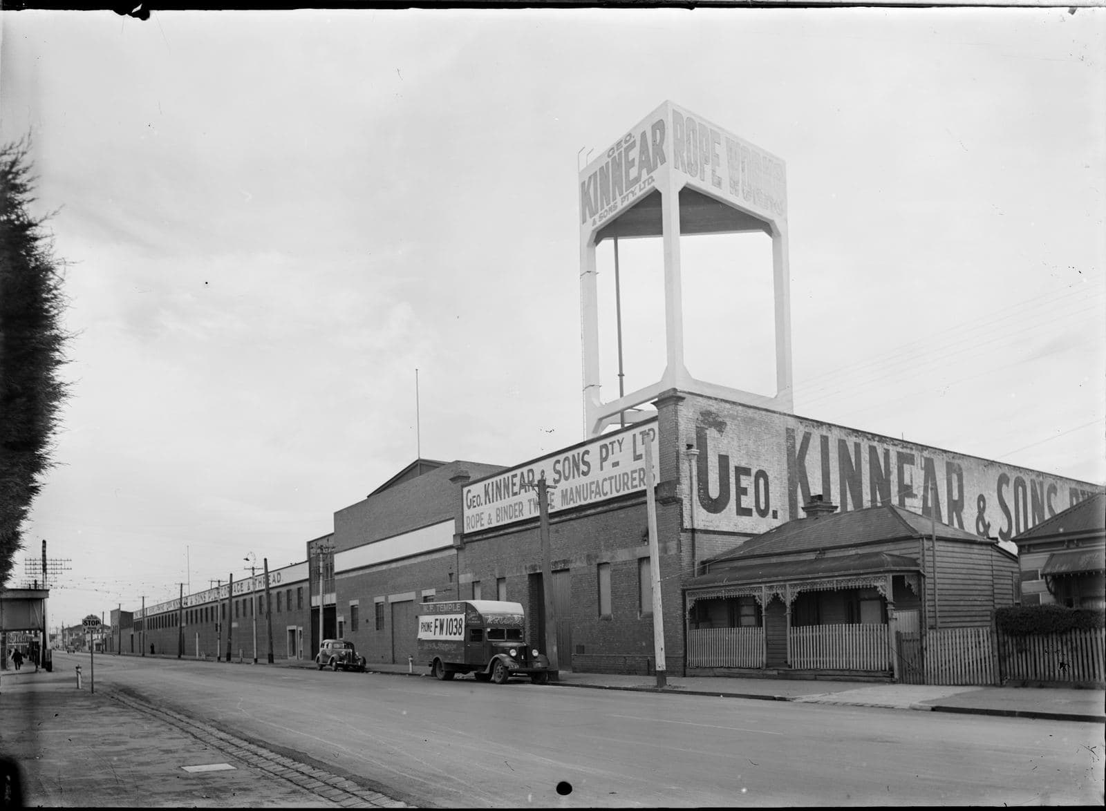 Historical photo of Geo. Kinnear & Sons Rope Works, Ballarat Road, Footscray