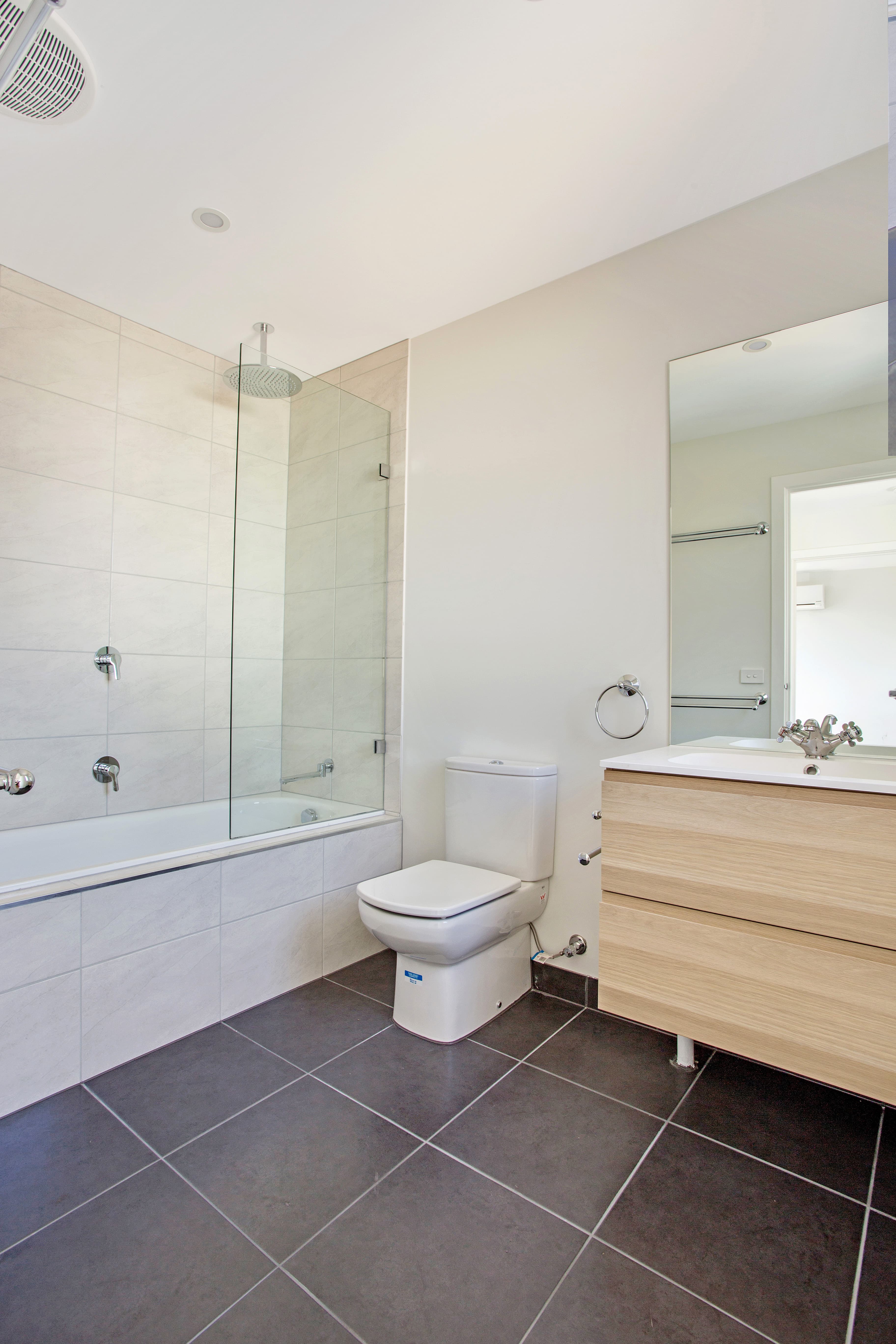 Chatham Street bathroom - fresh tiles and fittings throughout